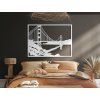 Bild der Golden Gate Bridge in San Francisco (Bildabmessungen 33,5 x 45,5 cm, Bildfarbe Grau)