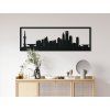 Panoramabild Shanghai (Bildabmessungen 20,5 x 62 cm, Bildfarbe Grau)