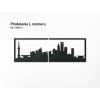 Panoramabild Shanghai (Bildabmessungen 20,5 x 62 cm, Bildfarbe Grau)