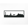 Panoramabild Kyoto (Bildabmessungen 20,5 x 62 cm, Bildfarbe Grau)