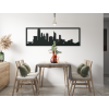 Panoramabild Hongkong (Bildabmessungen 20,5 x 62 cm, Bildfarbe Grau)