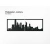 Panoramabild Hongkong (Bildabmessungen 20,5 x 62 cm, Bildfarbe Grau)