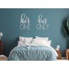 Wandtattoo Her one His only (Bildabmessungen 26 x 42 cm, Bildfarbe Grau)