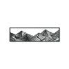 Breites minimalistisches Bild BERGE (Bildabmessungen 17,5 x 62 cm, Bildfarbe Grau)