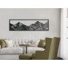 Breites minimalistisches Bild BERGE (Bildabmessungen 17,5 x 62 cm, Bildfarbe Grau)