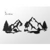 Bild BERGE UND BÄUME (Bildabmessungen 12,5 x 31,5 cm, Bildfarbe Grau)