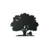 Wandbild BAUM MIT LIEBENDEN (Bildabmessungen 31,5 x 38,5 cm, Bildfarbe Grau)