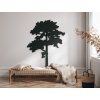 Wandsticker MÄCHTIGER BAUM (Bildabmessungen 31,5 x 25,5 cm, Bildfarbe Grau)