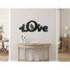 Moderner Fotorahmen LOVE (Bildabmessungen 18 x 46,5 cm, Bildfarbe Grau)