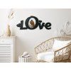 Moderner Fotorahmen LOVE (Bildabmessungen 18 x 46,5 cm, Bildfarbe Grau)