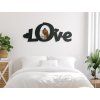 Moderner Fotorahmen LOVE (Bildabmessungen 18 x 46,5 cm, Bildfarbe Grau)