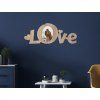Moderner Fotorahmen LOVE (Bildabmessungen 18 x 46,5 cm, Bildfarbe Grau)