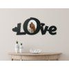 Moderner Fotorahmen LOVE (Bildabmessungen 18 x 46,5 cm, Bildfarbe Grau)