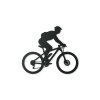 Wandsticker RADFAHRER (Bildabmessungen 30,5 x 36,5 cm, Bildfarbe Grau)