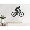Wandsticker RADFAHRER (Bildabmessungen 30,5 x 36,5 cm, Bildfarbe Grau)