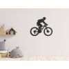Wandsticker RADFAHRER (Bildabmessungen 30,5 x 36,5 cm, Bildfarbe Grau)