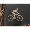 Wandsticker RADFAHRER (Bildabmessungen 30,5 x 36,5 cm, Bildfarbe Grau)