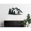 Wandbild RADFAHRER IN DER NATUR (Bildabmessungen 18,5 x 40 cm, Bildfarbe Grau)
