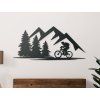 Wandbild RADFAHRER IN DER NATUR (Bildabmessungen 18,5 x 40 cm, Bildfarbe Grau)