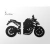 Wandsticker SPORTMOTORRAD (Bildabmessungen 25,5 x 40,5 cm, Bildfarbe Grau)