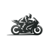 Designbild BIKER (Bildabmessungen 18,5 x 31 cm, Bildfarbe Grau)