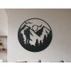 Rundes Bild WANDERUNG (Bildabmessungen 30,5 x 31 cm, Bildfarbe Grau)