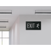 Sticker NOTAUSGANG / EXIT (Bildabmessungen 12,5 x 22,5 cm, Bildfarbe Grau)