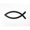 Christliches Fischsymbol Ichthys (Bildabmessungen 24 x 65 cm, Bildfarbe Grau)
