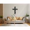 Designkreuz für die Wand BAUM (Bildabmessungen 89 x 64 cm, Bildfarbe Grau)