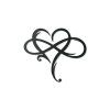 3D-Wandsticker UNENDLICHE LIEBE (Bildabmessungen 89 x 104 cm, Bildfarbe Grau)