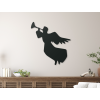 Sticker ENGEL MIT TROMPETE (Bildabmessungen 89 x 82,5 cm, Bildfarbe Grau)