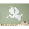Wandsticker KLEINER ENGEL (Bildabmessungen 89 x 104 cm, Bildfarbe Grau)