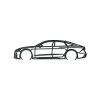 Holzbild Audi RS7 (Bildabmessungen 16,5 x 60 cm, Bildfarbe Grau)