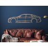 Holzbild Audi RS7 (Bildabmessungen 16,5 x 60 cm, Bildfarbe Grau)