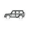 Modernes Wandbild Mercedes G63 AMG (Bildabmessungen 24 x 60 cm, Bildfarbe Grau)