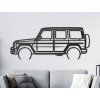 Modernes Wandbild Mercedes G63 AMG (Bildabmessungen 24 x 60 cm, Bildfarbe Grau)