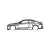 Modernes Bild Mercedes C63 AMG (Bildabmessungen 18 x 60 cm, Bildfarbe Grau)