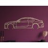 Modernes Bild Mercedes C63 AMG (Bildabmessungen 18 x 60 cm, Bildfarbe Grau)