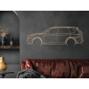 Wanddekoration BMW X5 E70 (Bildabmessungen 21 x 60 cm, Bildfarbe Grau)