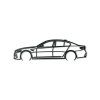 Wandbild BMW M5 Competition (Bildabmessungen 17 x 60 cm, Bildfarbe Grau)