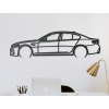 Wandbild BMW M5 Competition (Bildabmessungen 17 x 60 cm, Bildfarbe Grau)
