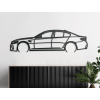 Wandbild BMW M5 Competition (Bildabmessungen 17 x 60 cm, Bildfarbe Grau)