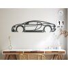 Modernes Wandbild Bugatti Chiron (Bildabmessungen 15,5 x 60 cm, Bildfarbe Grau)