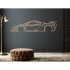 Holzbild McLaren P1 GTR (Bildabmessungen 15 x 60 cm, Bildfarbe Grau)