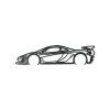 Holzbild McLaren P1 GTR (Bildabmessungen 15 x 60 cm, Bildfarbe Grau)