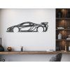 Holzbild McLaren P1 GTR (Bildabmessungen 15 x 60 cm, Bildfarbe Grau)