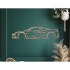 Sticker 21 C8 Corvette (Bildabmessungen 15,5 x 60 cm, Bildfarbe Grau)