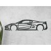 Sticker 21 C8 Corvette (Bildabmessungen 15,5 x 60 cm, Bildfarbe Grau)