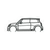 Sticker Mini Cooper 13 (Bildabmessungen 22,5 x 60 cm, Bildfarbe Grau)
