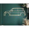 Sticker Mini Cooper 13 (Bildabmessungen 22,5 x 60 cm, Bildfarbe Grau)